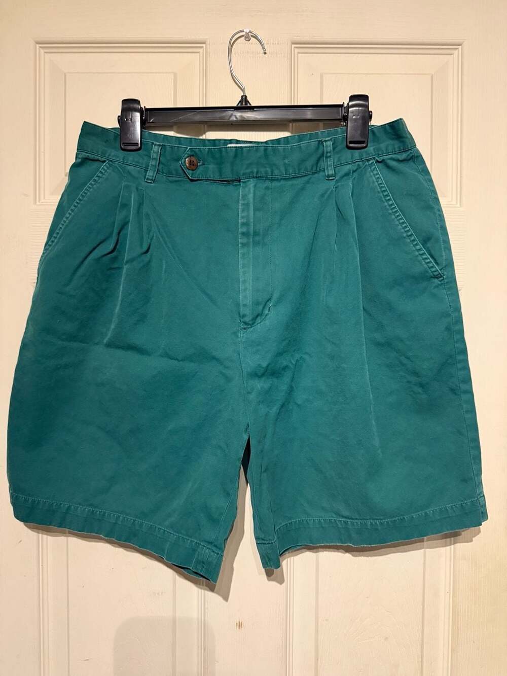 Vintage Fila Pleated Cotton Trouser Shorts Green